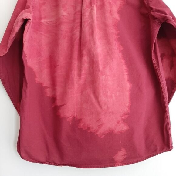 RED HEAD BRAND \ Button Down Tie Dye Shirt Red Men's Sz L - Picture 7 of 10